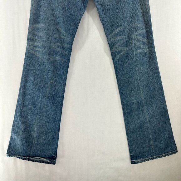 Ralph Lauren Jeans Women 28/34 Dungarees Low Rise Bootcut Light Washed Blue - Picture 7 of 11